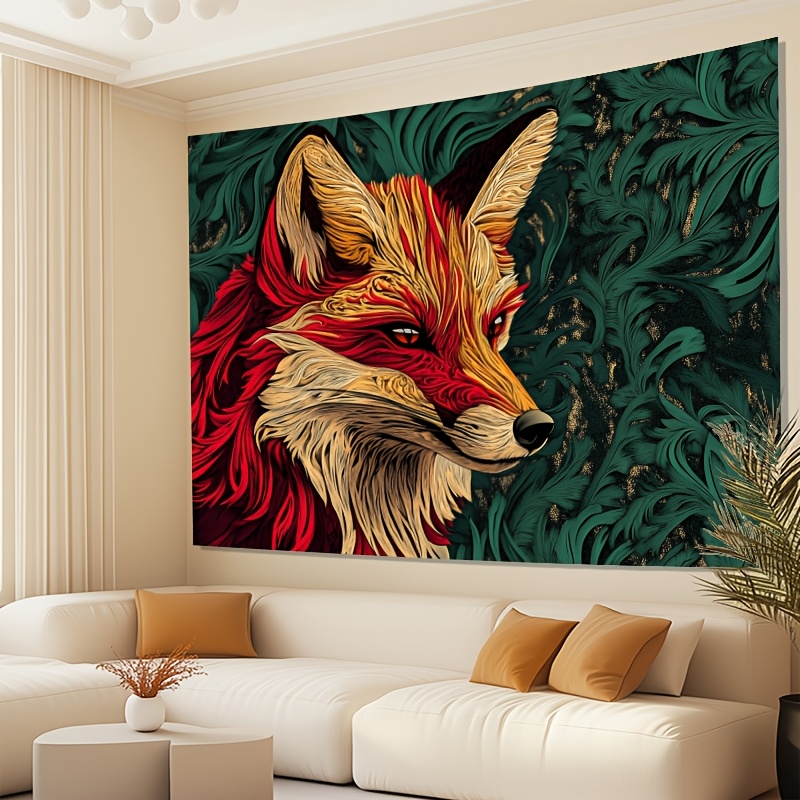 Photography Vector - 1 piece, fox banner tapestry in
