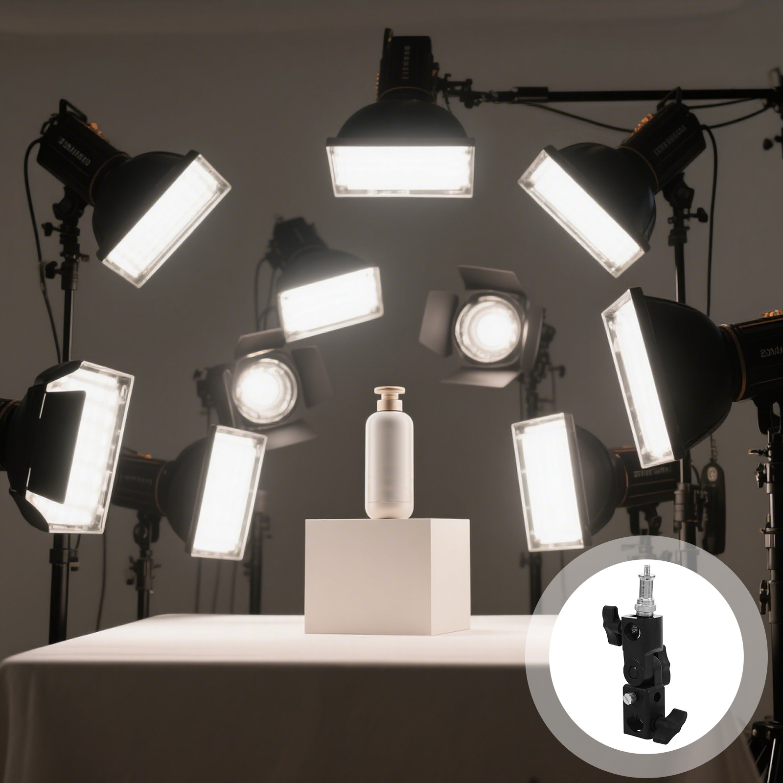 Photography Umbrella Light - Camera Flash Bracket Adjustable Umbrella Mount