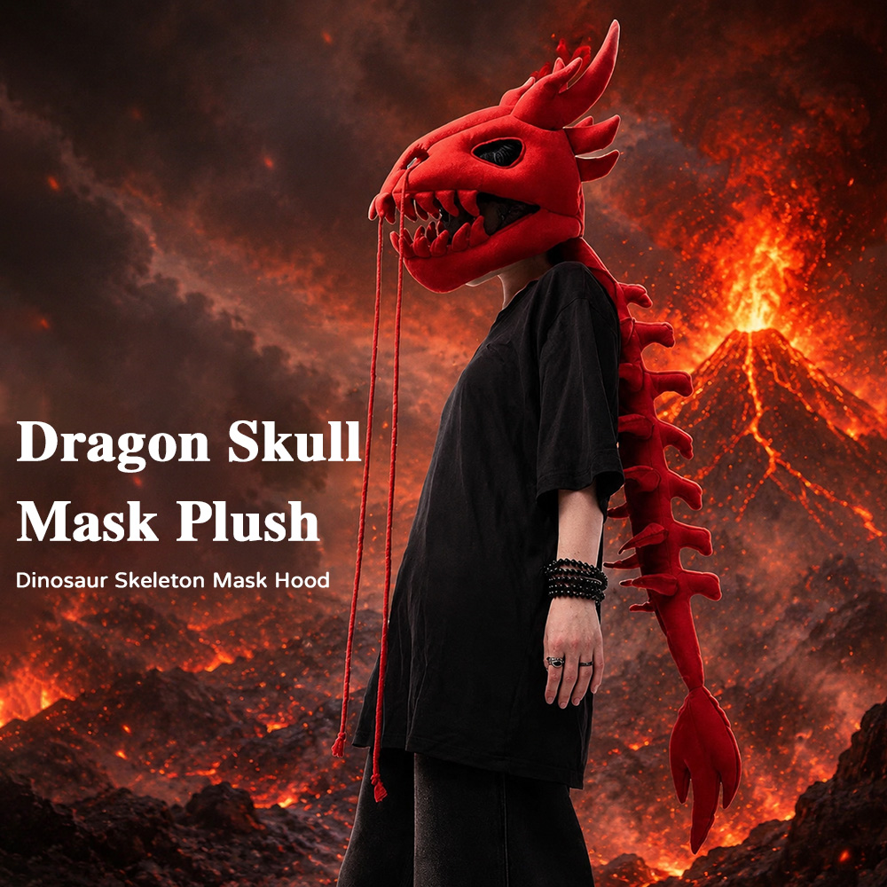 Photography Anime - Dragon Skull Spine Plush Hood Long