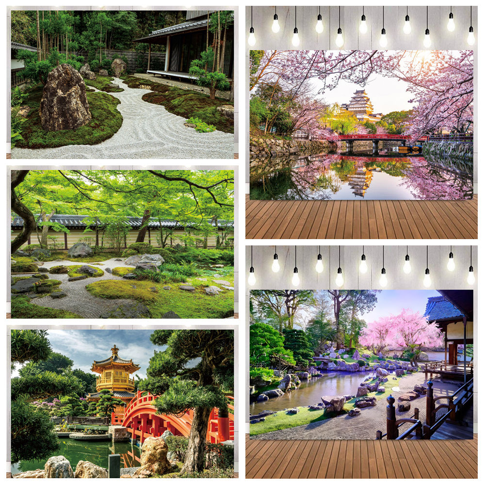 Photography Zen - Japanese-style Zen Garden Photography Background Torii