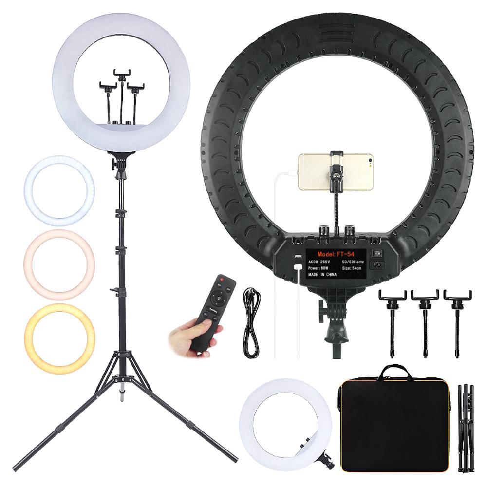 Photography Umbrella Lighting Kit - Fusitu FT-54 LED Ring Light Dimmable