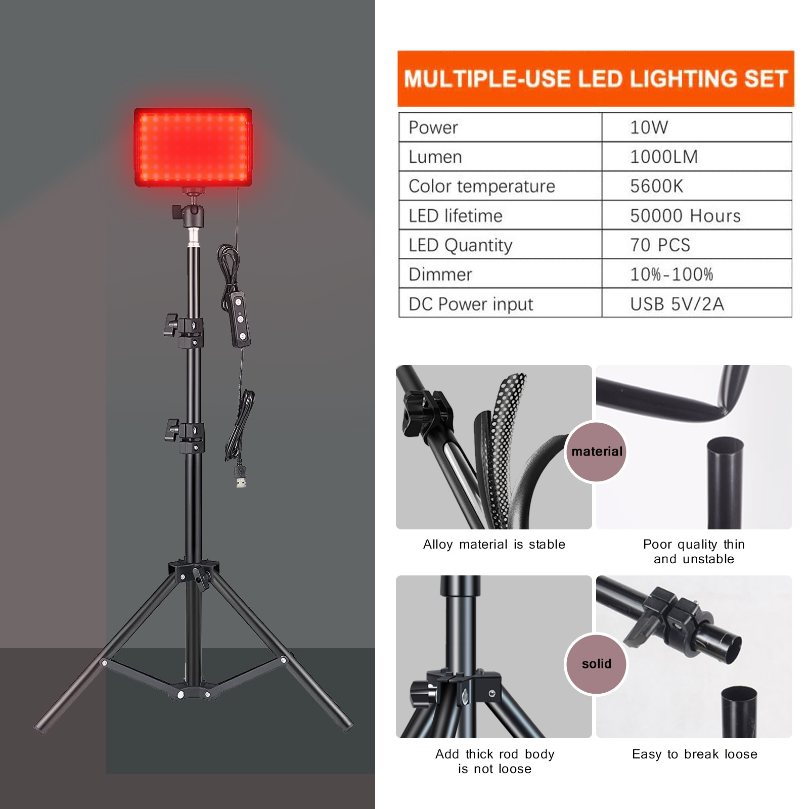LED Photography Video Light Pa - Photography Umbrella Lighting Kit recension och pris