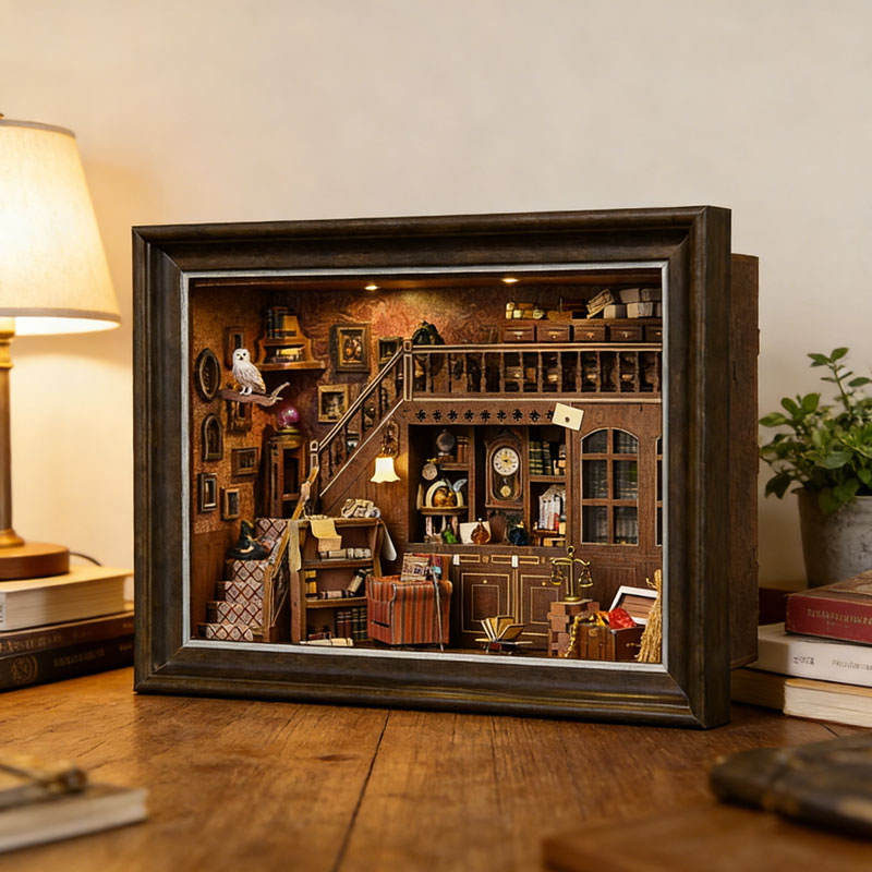 DIY 3D Wooden Book Nook Kit Mi - Photography Hacks recension och pris
