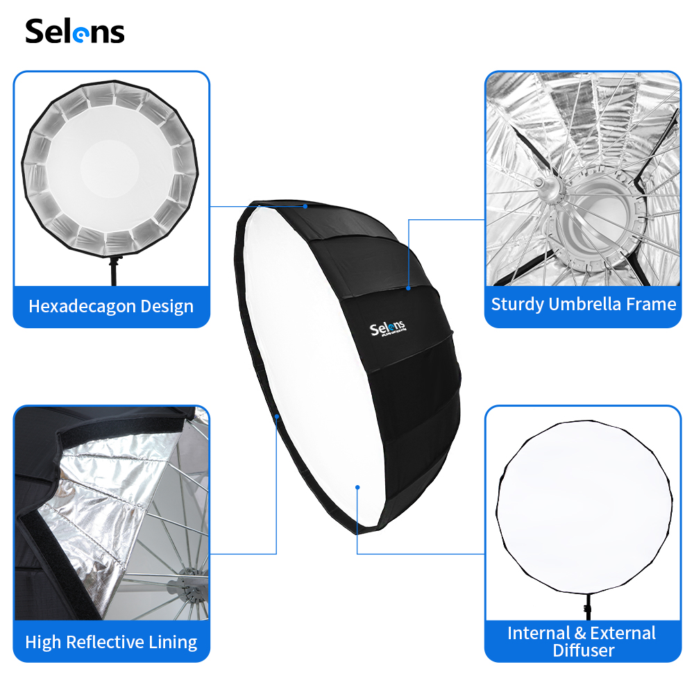 Selens 85cm Umbrella Radar Sof - Photography Umbrella Light recension och pris