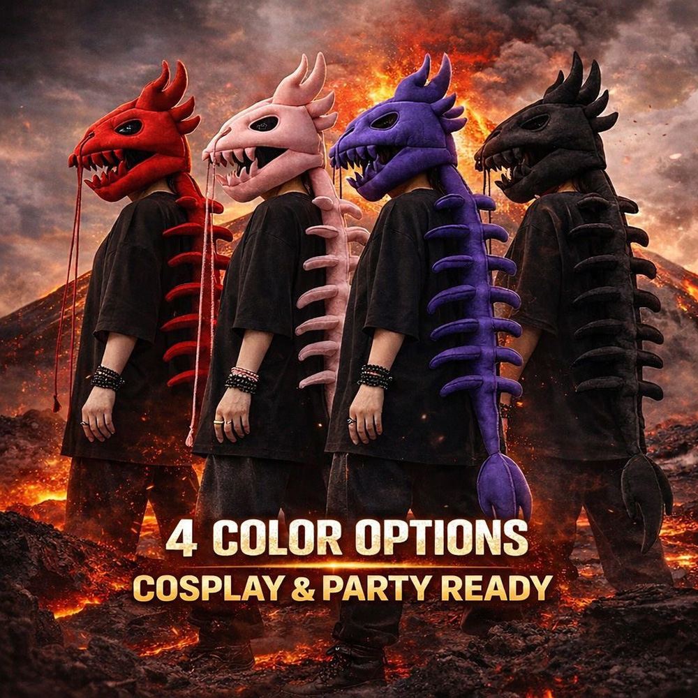 Dragon Skull Spine Plush Hood  - Photography Anime recension och pris