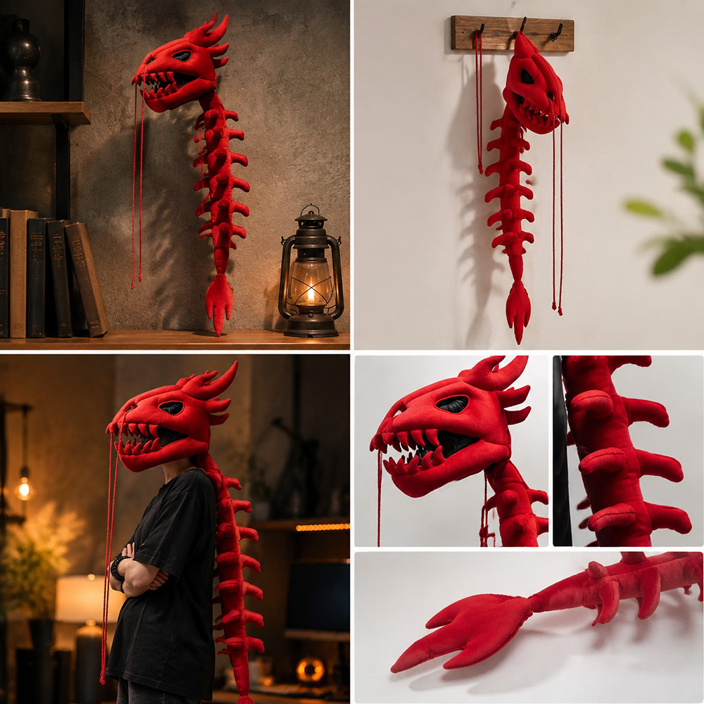 Dragon Skull Spine Plush Hood  - Photography Anime recension och pris