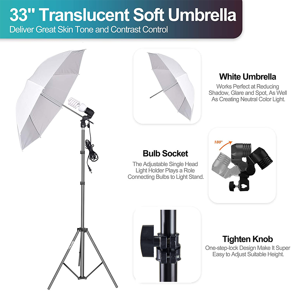 Cost-effective  Photo Studio E - Photography Umbrella Light recension och pris