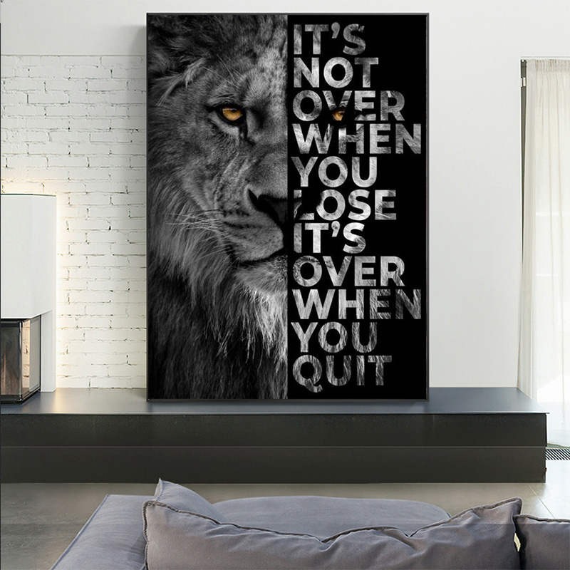 Wild Lion Letter Motivational  - Photography Types recension och pris