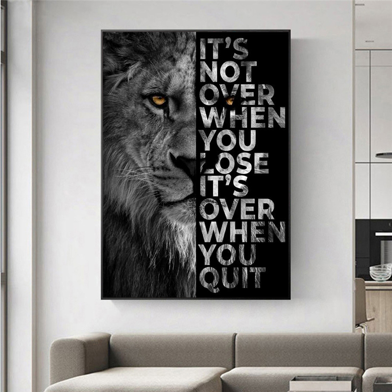 Wild Lion Letter Motivational  - Photography Types recension och pris