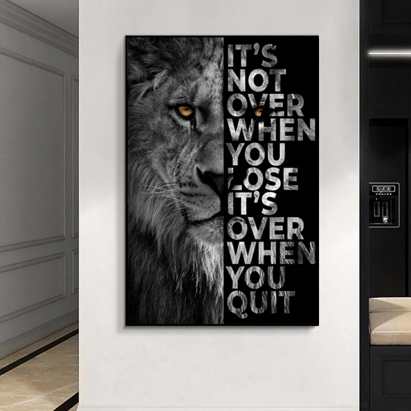 Wild Lion Letter Motivational  - Photography Types recension och pris