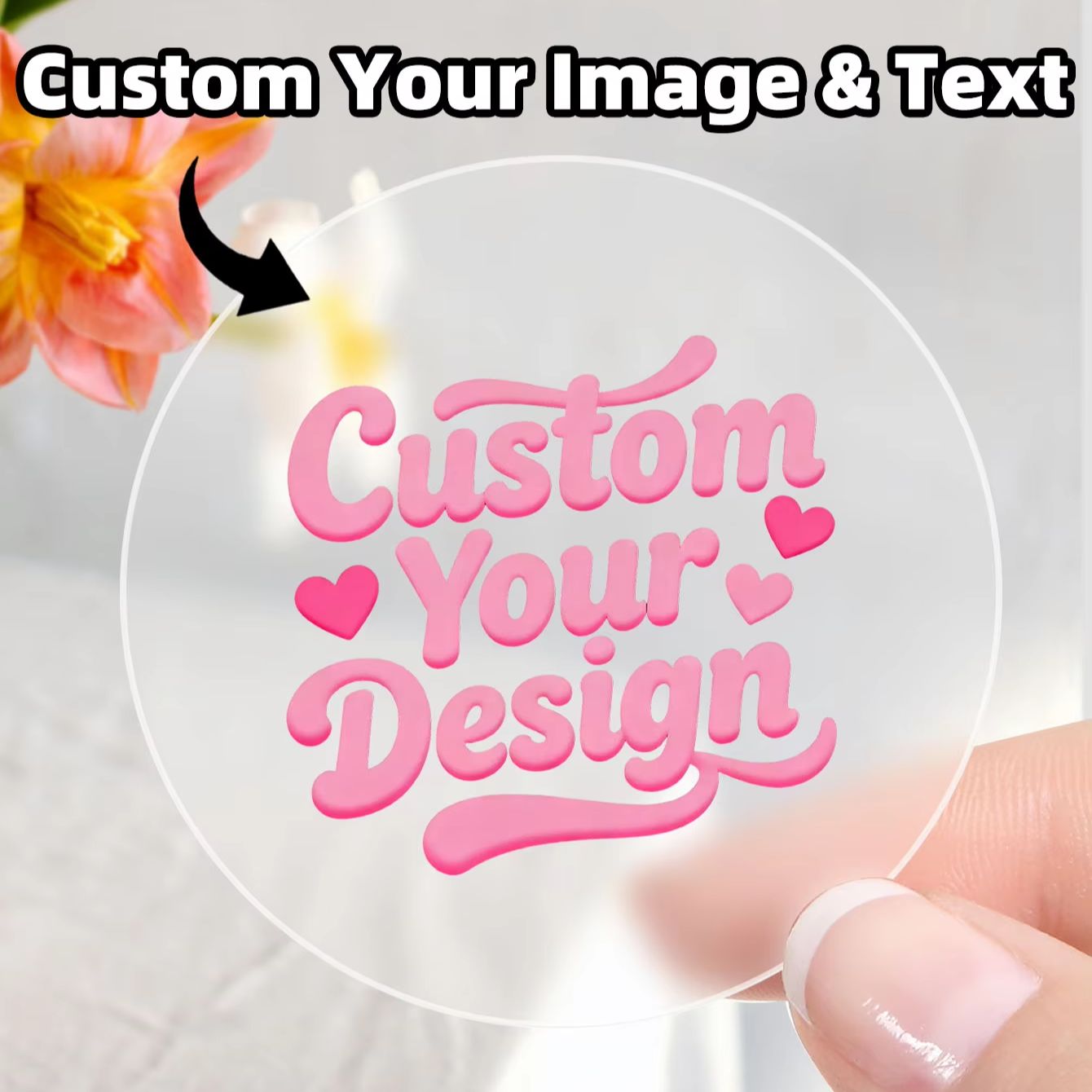 1-90PCS Custom Round Clear Sti - Photography Types recension och pris