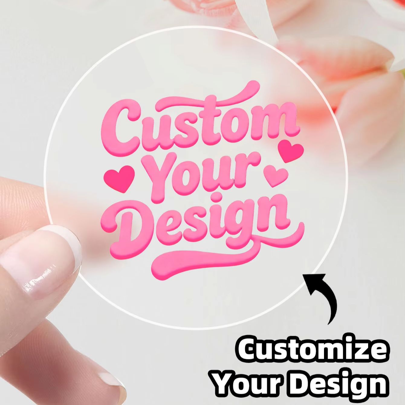 1-90PCS Custom Round Clear Sti - Photography Types recension och pris