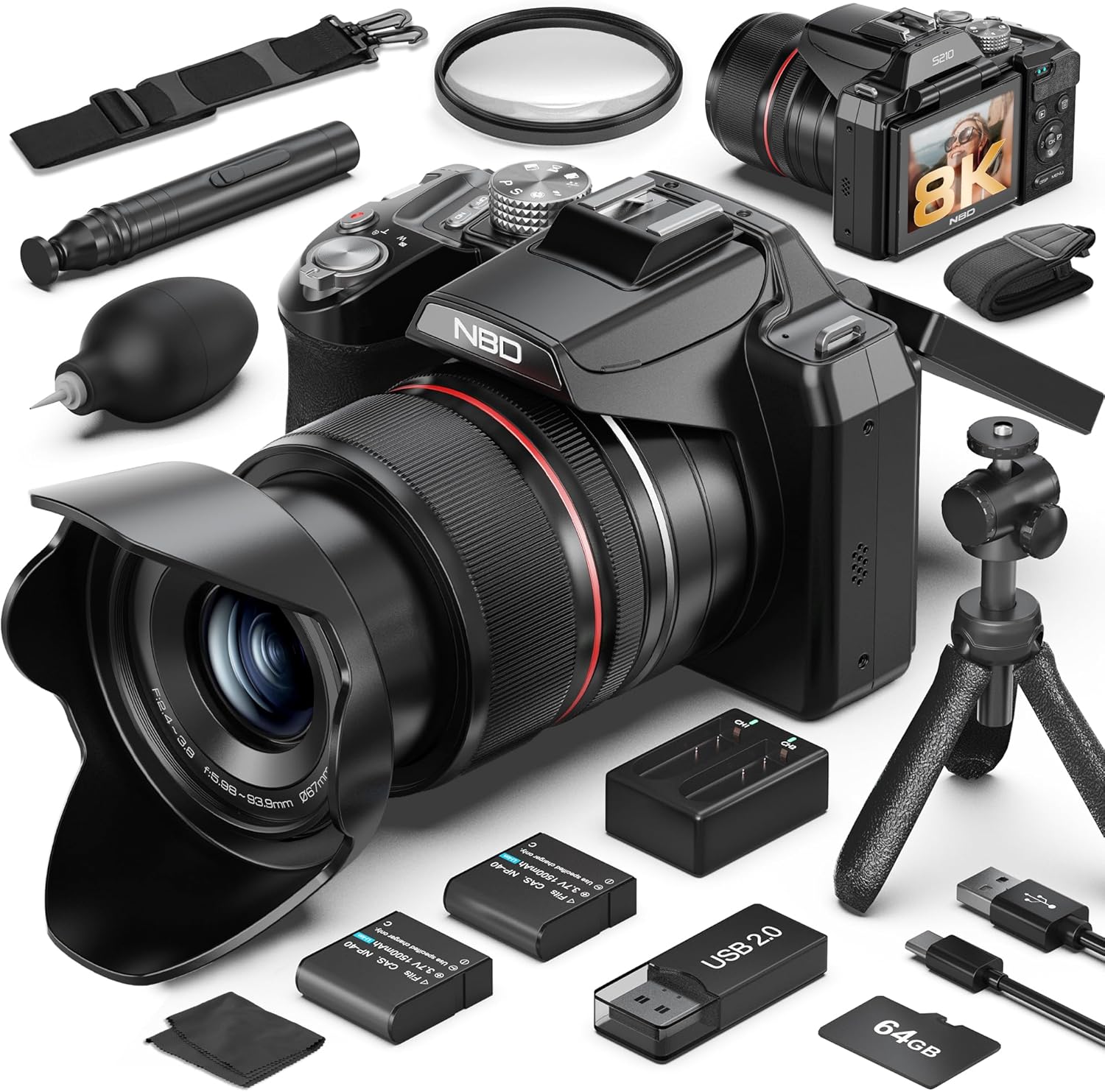 Professional 8K 64MP Photograp - Photography Zooming recension och pris