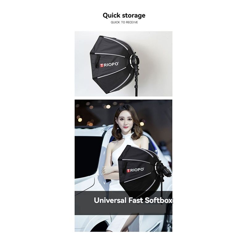TRIOPO KX 65Cm Octagon Softbox - Photography Umbrella Light recension och pris