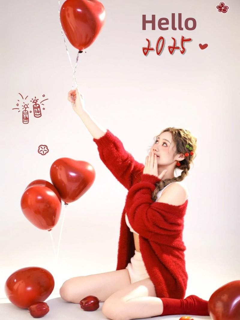 New Autumn Winter Red Sweater  - Photography Year recension och pris