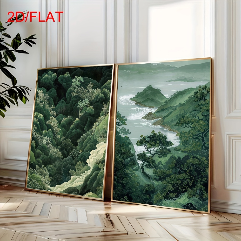 2pcs Modern Green Forest Mount - Photography Types recension och pris