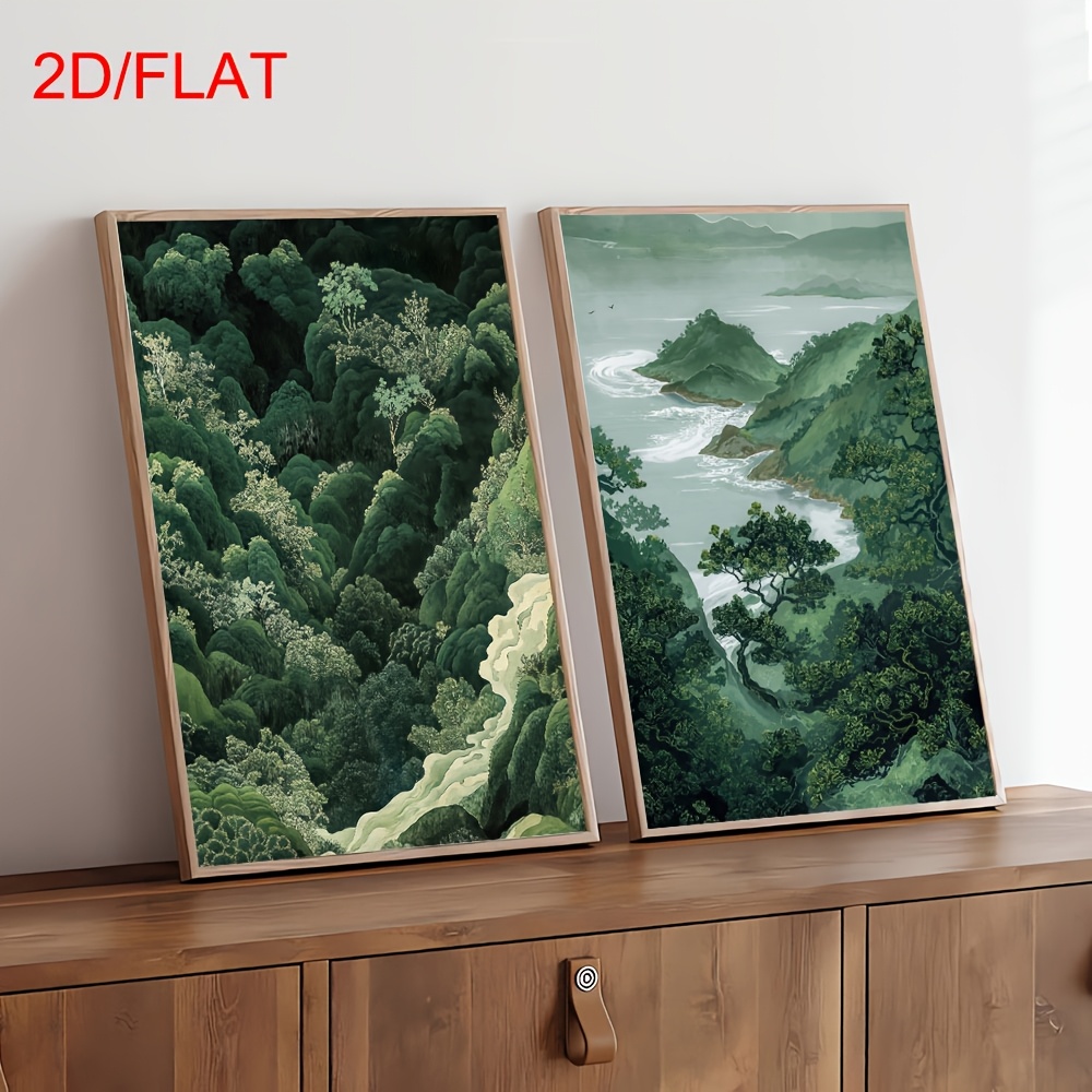 2pcs Modern Green Forest Mount - Photography Types recension och pris