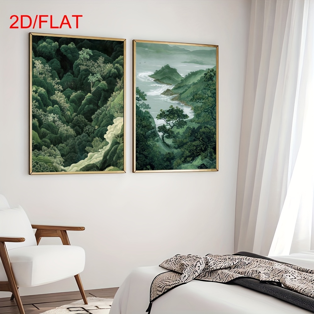 2pcs Modern Green Forest Mount - Photography Types recension och pris