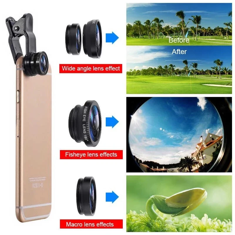 3in1 Fisheye Wide Angle Micro  - Photography Zooming recension och pris