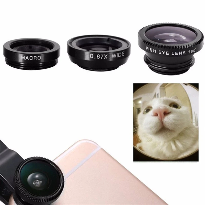 3in1 Fisheye Wide Angle Micro  - Photography Zooming recension och pris